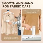 Portable Handheld Garment Steamer Foldable: Effortless Wrinkle Free Clothes Steam Iron Removal 20-Second Fast Heat-up, 1000W, 200ml Water Tank for Home & Travel | 12-Months Warranty - Image 2