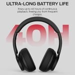 Monster Mission 100 Bluetooth Headphones, On Ear Headphones with Immersive Bass, Crystal Clear Call, 40H Playtime, Bluetooth 5.4, Comfortable Fit Wireless Headset for Travel Work (Black,White) - Image 5