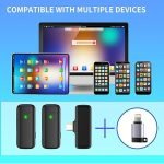 Zooblu Professional Wireless Lavalier Microphone,for iPhone iPad Android with Charging case,for Video Recording,Interview,Automatic Noise Reduction - 2-in-1 - Image 5