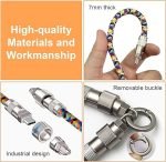 UOEPOWA [2 in 1] USB-C to USB-C Cable + Phone Lanyard for Travel, 3.94ft 60W High Speed USB C Charger Cable, Data Transfer Cord, 7mm Thick Mobile Phone Strap, Crossbody Phone Lanyard for iphone 15 etc - Image 5