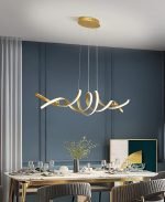 LED Dimmable Ceiling Light Living Room Lamp Dining Table Light Modern Pendant Lamp with Remote Control Dining Room Ceiling Lamp Height Adjustable Pendant Lamp for Bedroom Decoration Indoor Lamps