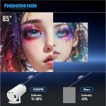 New upgraded HY300 Pro smart projecto LED Projector Android 11.0 WiFi 6 BT 5.0 Portable Home Theater Projector Durable and Convenient Automatic keystone correction - Image 6