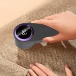 Rechargeable Electric Lint Remover | Sturdy Lint Remover Shaver | Heavy Duty Fabric Shaver | Digital Clothes Shaver | 7.5x7x15.5cm / 3x2.8x6.1 Inches for Removing Bobbles | Beige/Gray - Image 2