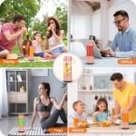 Portable Blenders, Personal Size Blender Smoothies and Shakes, Mini Blender 4000 mAh USB Rechargeable with Six Blades, Handheld Blender Sports,Travel - Image 4