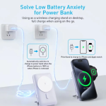 10000mAh Magnetic Power Bank Itian Qi2 15w Foldable 20W PD 3 in 1 Wireless Charging Station Battery for Apple and Apple Watch - Image 5