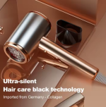 Click to open expanded view  New Hair Dryer Anion Fast Drying Low Noise Hair Dryer Cold and hot Hair Dryer 奢华金 - Image 3
