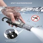 Smiling Shark Torch, G1 Pack of 2 Extremely Bright LED Torch Rechargeable with Side Light & 3 Modes & Zoomable Waterproof 2-in-1 Mini Torches with Hook for Hiking/Emergencies/Camping, Black [Energy Class A] - Image 4