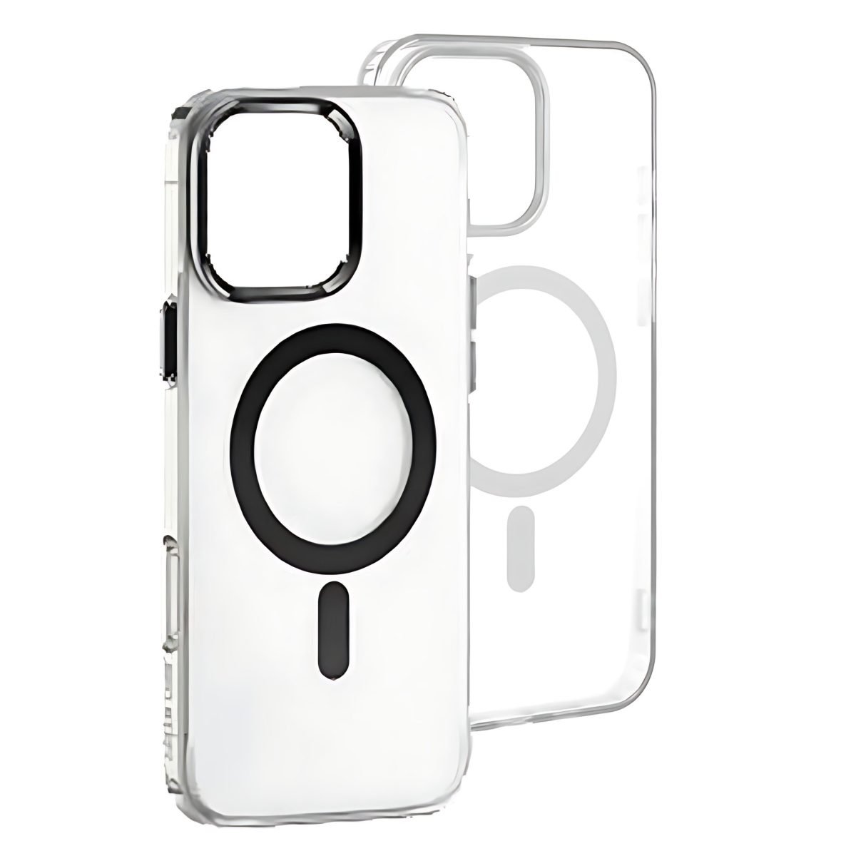 image_(3) Original iPhone case MAGNETIC back design with Magsafe matte colorless - Image 1