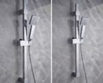 Chrome Shower Riser Rail, Shower Head and 1.5m hose