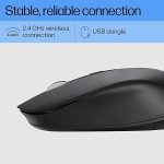 S1000 Plus Wireless USB Mouse, 2.4GHz Wireless Dongle, Up to 1600 DPI, Optical Sensor, Ambidextrous Design, Silent Clicks BlackBlack - Image 4