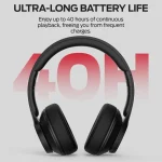 Monster Mission 100 Bluetooth Headphones, On Ear Headphones with Immersive Bass, Crystal Clear Call, 40H Playtime, Bluetooth 5.4, Comfortable Fit Wireless Headset for Travel Work - Image 4