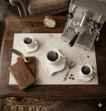 Hebena Château Blanc Embossed Espresso Set - Image 2