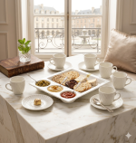Hebena The Artisan Lattice: 12-Piece Fine Porcelain Espresso Set - Image 6
