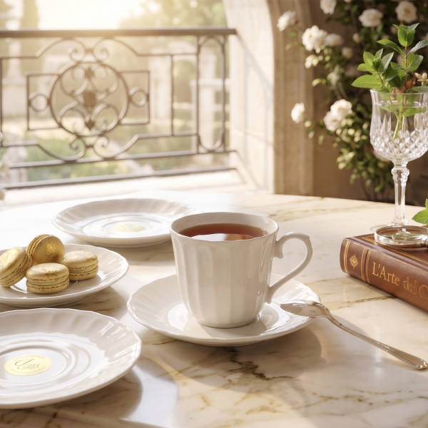The Parisian Morning: 6-Piece Fine Porcelain Coffee Set