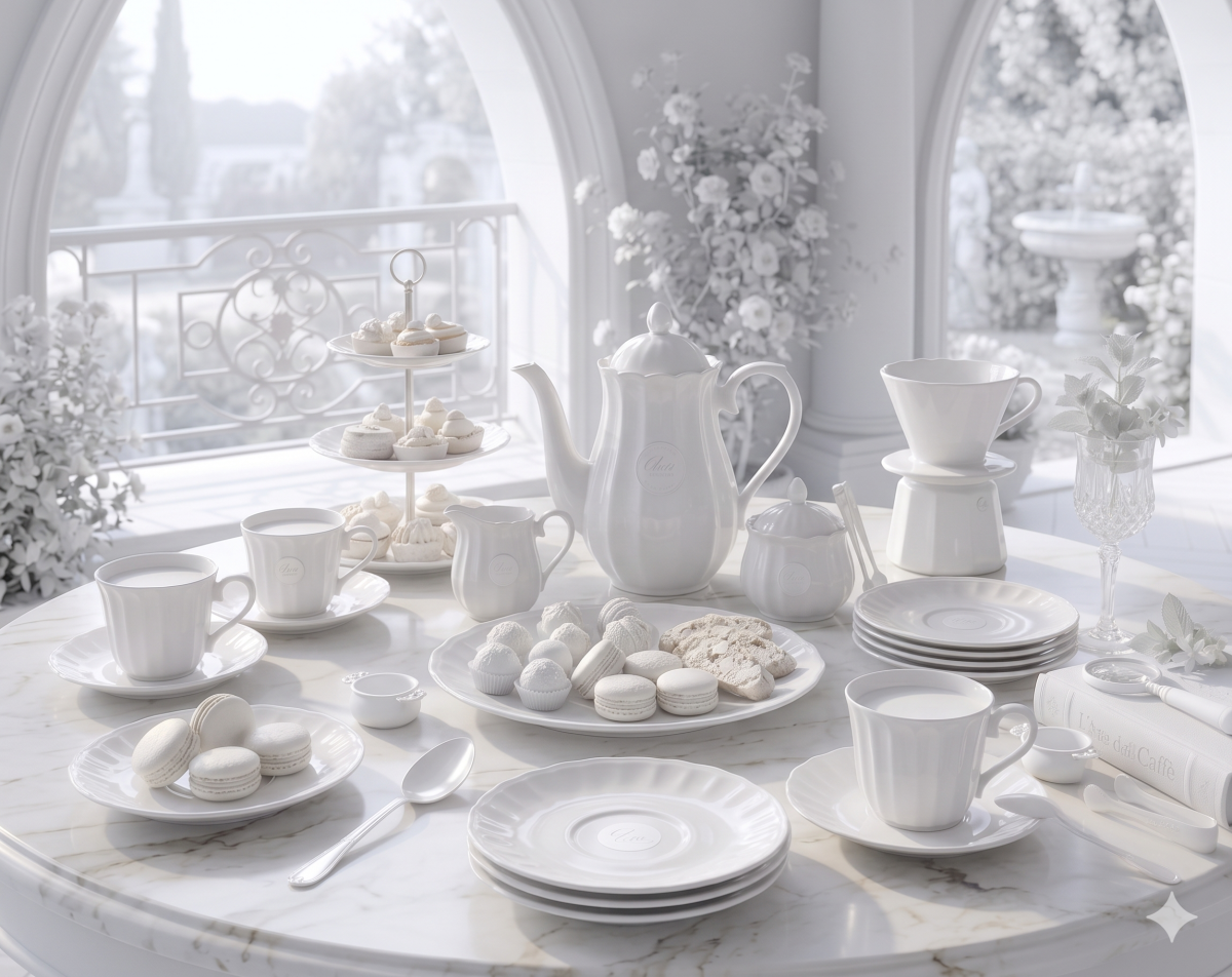 The Parisian Morning: 6-Piece Fine Porcelain Coffee Set - Image 2