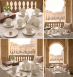 Hebena The Artisan Lattice: 12-Piece Fine Porcelain Espresso Set - Image 2
