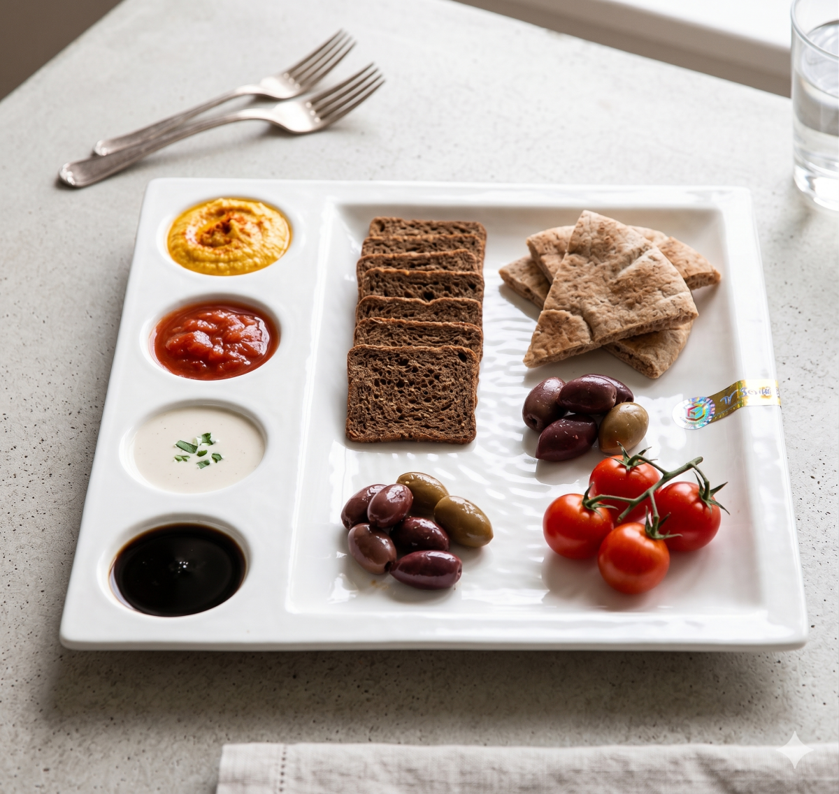 Gemini_Generated_Image_e5ojgee5ojgee5oj Hebena Artisan Segmented Ceramic Mezze Platter - Image 1
