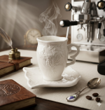 Hebena Château Blanc Embossed Espresso Set