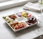 Artisan Divided White Serving Platter - Image 5