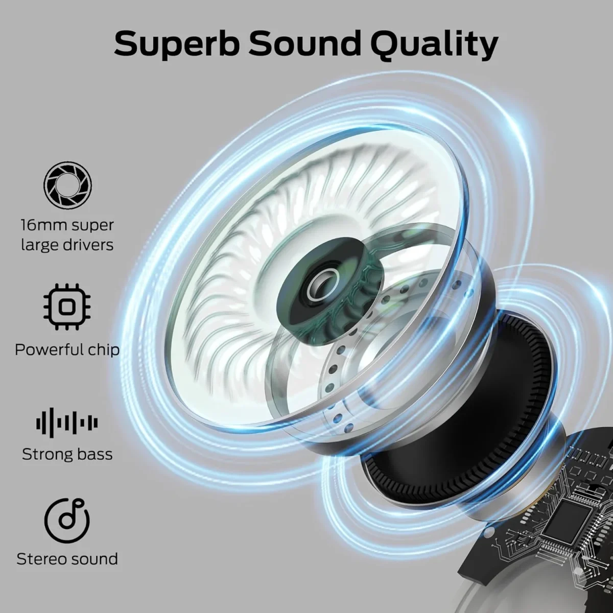 Monster Open Free AC100 Open Ear Headphones, Bluetooth 5.3 Wireless Headphones with Earhooks, Immersive Stereo Sound by Dual Large Driver, Clear Talk, 30H Playtime,Waterproof Sport Earbuds for Running - Gold - Image 5