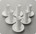 Hebena Elegant Fluted White Porcelain Tea Set – Tall Profile Collection - Image 5