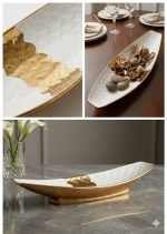 Luxury Hebena , The Aurea Wave Centrepiece Platter ​Collection: The Artisan Series by Hebena
