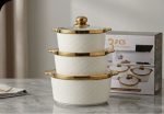 Hebena Luxury 3-Piece Fine Ceramic Serving Set ​Elegant Design: - Image 2
