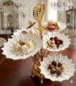 Hebena Luxury Exquisite Baroque-Style 4-Tiered Serving Stand - Image 3