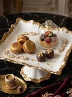 Hebena The Royal Scalloped Porcelain Pedestal Stand - Image 3