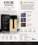 Dior Homme Eau De Toilette Spray 100ml By Dior - Image 2