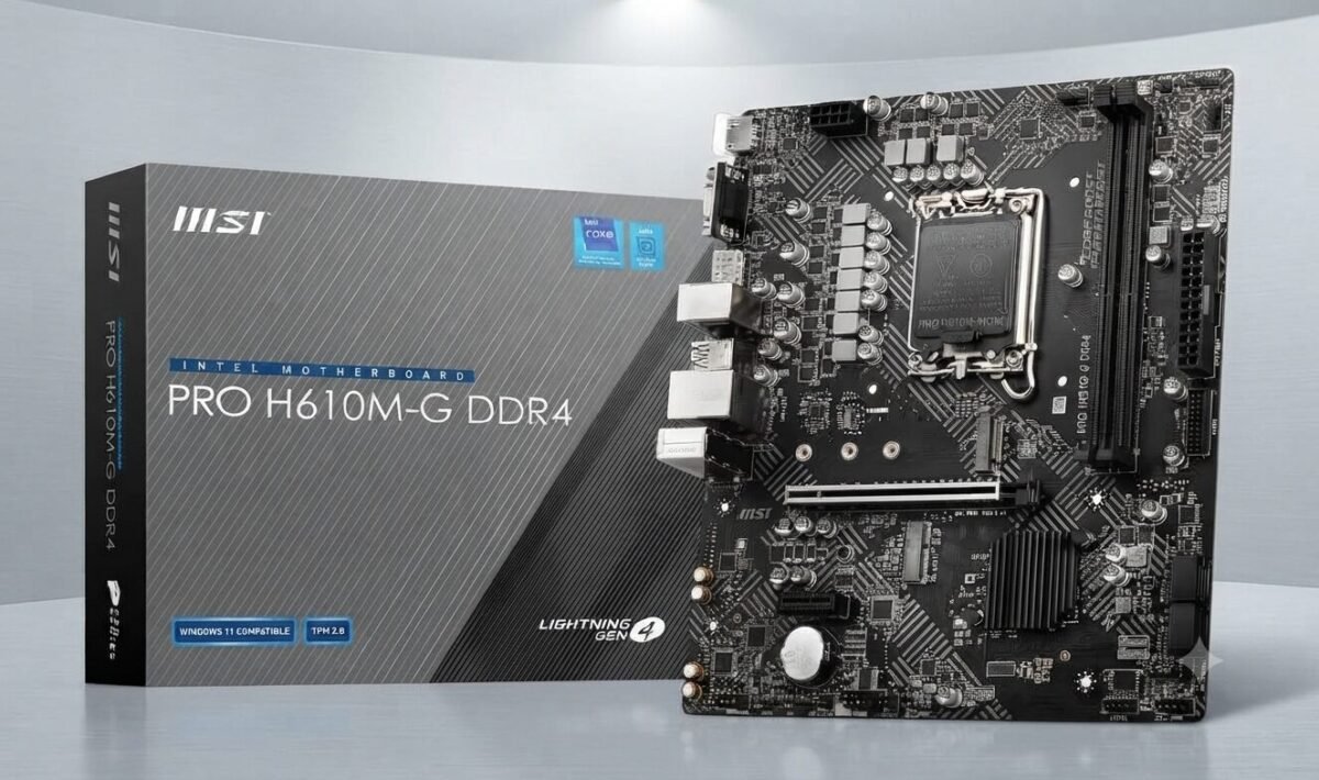 MSI PRO H610M-G WIFI DDR4 Motherboard, Micro-ATX - Supports Intel 12th Gen Core Processors, LGA 1700-2 x DIMMs (3200MHz), 1x PCIe 4.0 x16 slot, 1 x M.2 Gen3 - Image 6