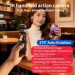 5K HD Handheld Camcorder, Pocket Vlogging Camera with 270° Rotation | 16MP Photo, WiFi, Touchscreen,Fill Light, Autofocus & EIS for Travel,Biking and POV Sports & Vlog (128G) - Image 6